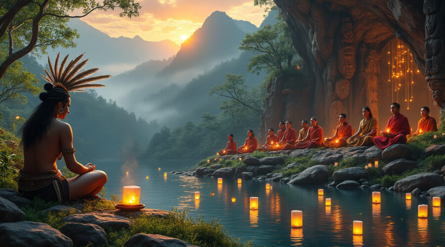 explorez les traditions spirituelles méconnues à travers le monde et plongez au cœur de cultures riches en sagesse et en mystères.